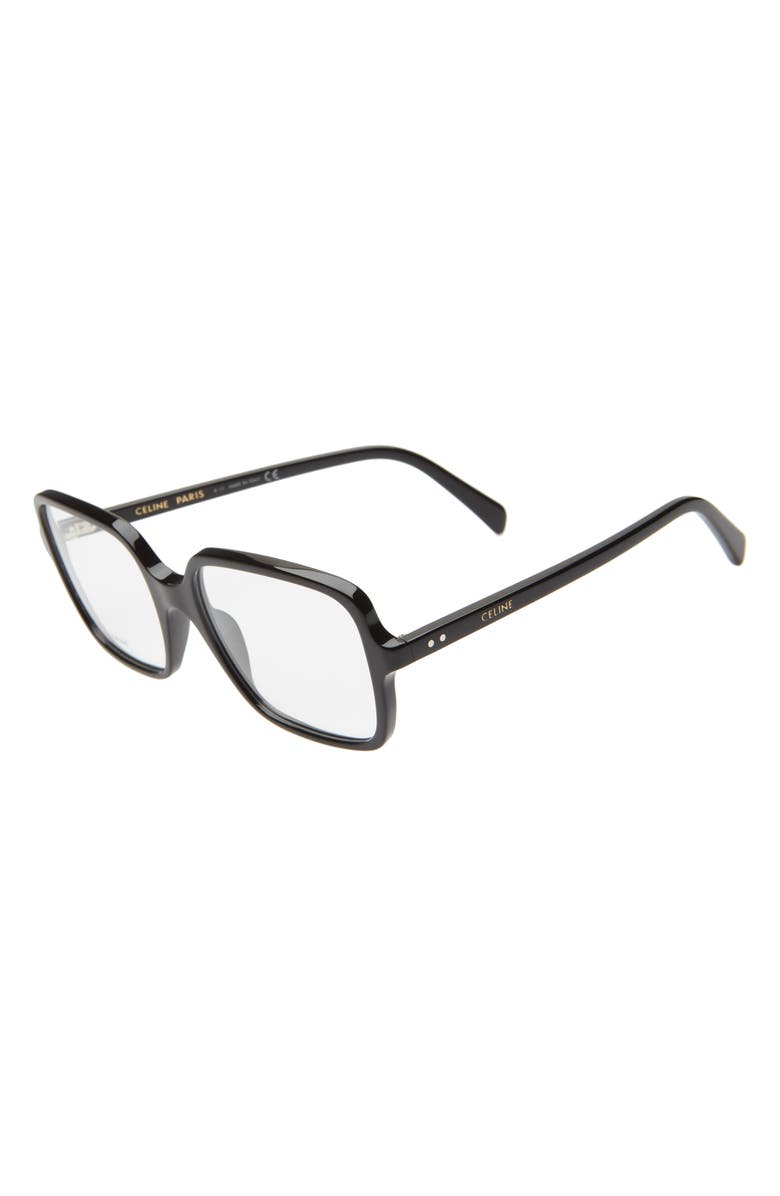 CELINE 57mm Square Reading Glasses, Alternate, color, 