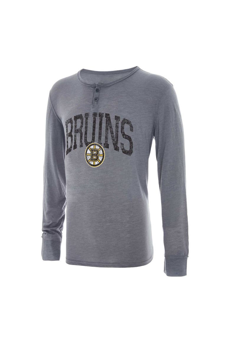 Men's Concepts Sport Gray Boston Bruins Takeaway Henley Long Sleeve T-Shirt, Alternate, color, Gray