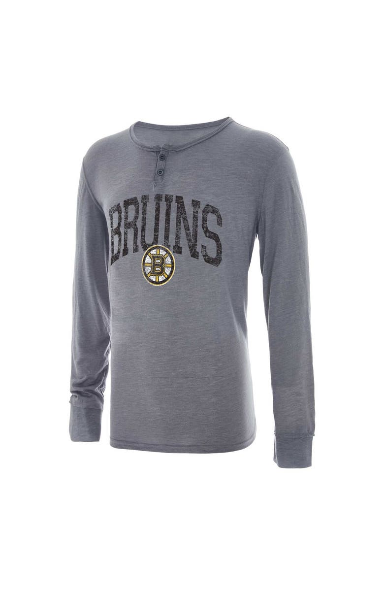 CONCEPTS SPORT Men's Concepts Sport Gray Boston Bruins Takeaway Henley Long Sleeve T-Shirt, Alternate, color, Gray