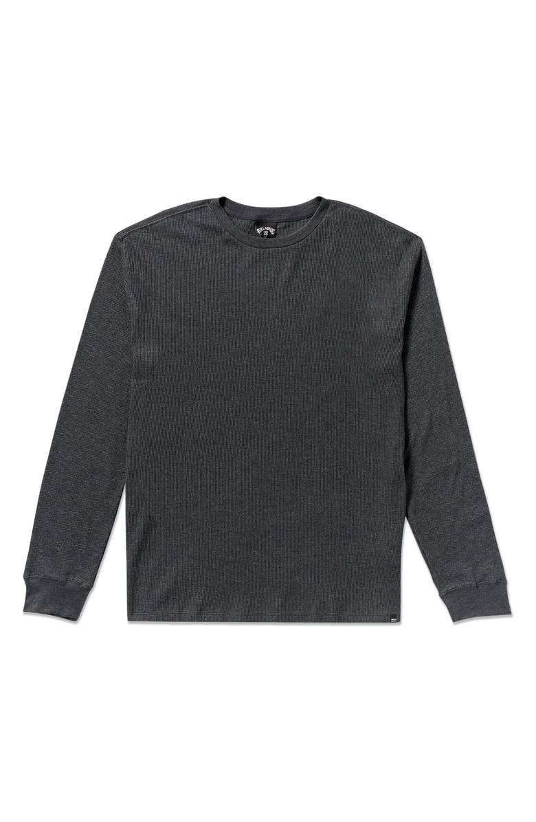 Billabong Essential Thermal Long Sleeve T-Shirt, Alternate, color, Black Heather