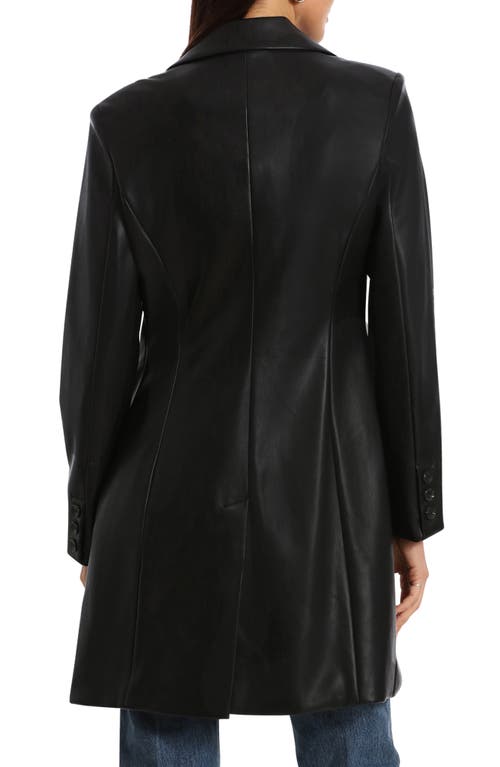Avec Les Filles Faux-ever Leather™ Longline Blazer In Black