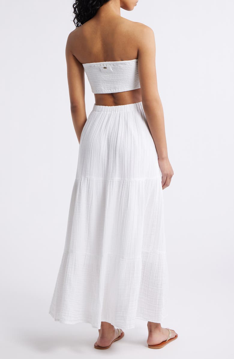 Rip Curl Premium Surf Strapless Cutout Maxi Dress, Alternate, color, White