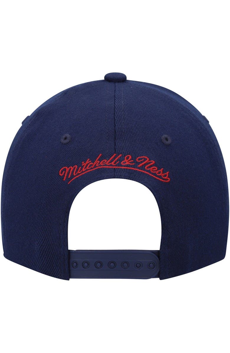 Mitchell & Ness Men's Mitchell & Ness Navy/Red Denver Nuggets MVP Team Two-Tone 2.0 Stretch-Snapback Hat, Alternate, color, Navy