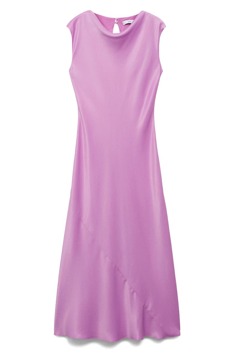 Satin Midi Dress, Alternate, color, LIGHT/ PASTEL PURPLE