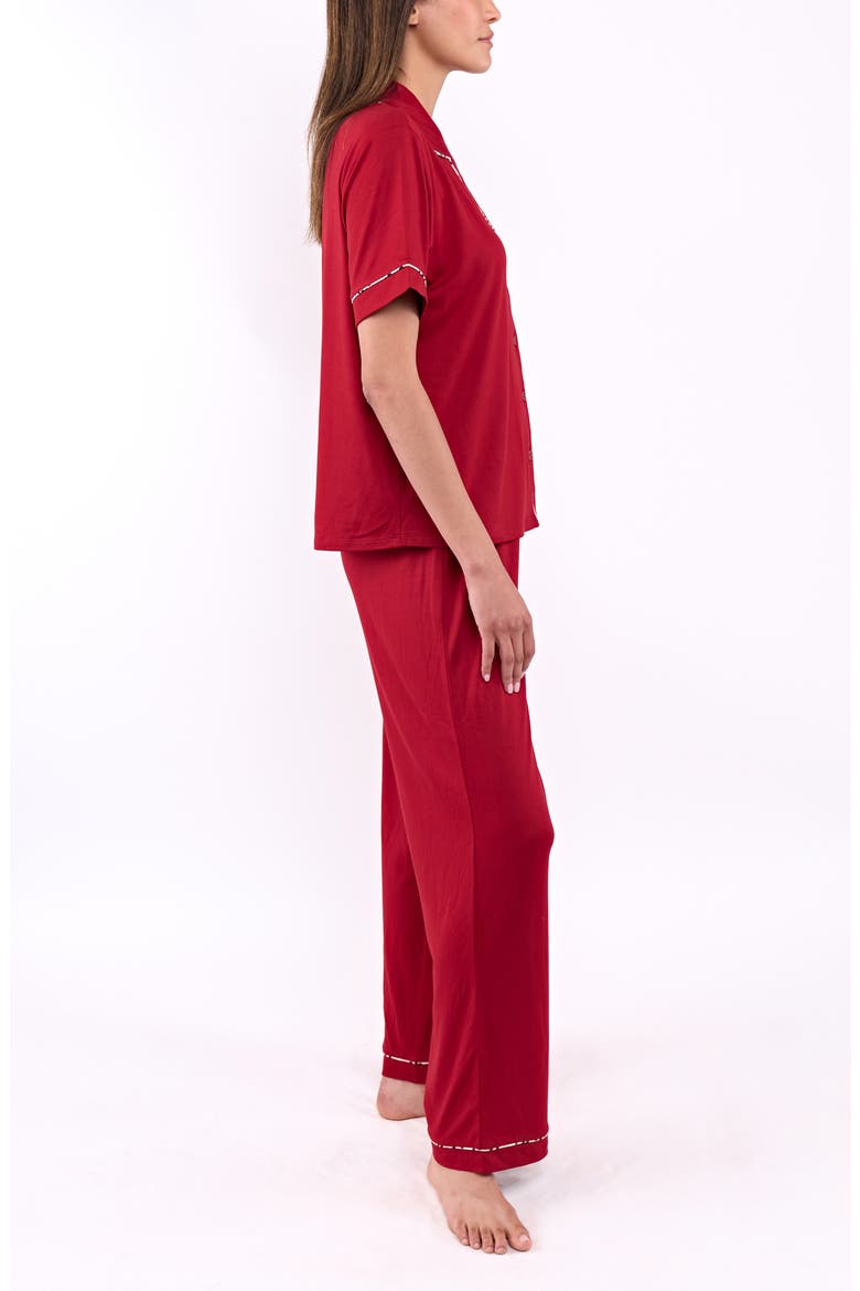 Brenna 3-Piece Pajama Set, Alternate, color, LIPSTICK