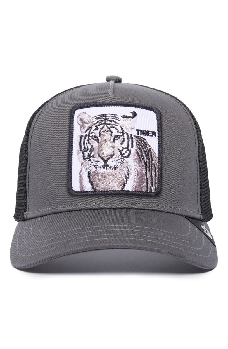 Goorin Bros. The White Tiger Trucker Hat, Main, color, Grey
