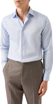 Eton Slim Fit Solid Cotton Dress Shirt