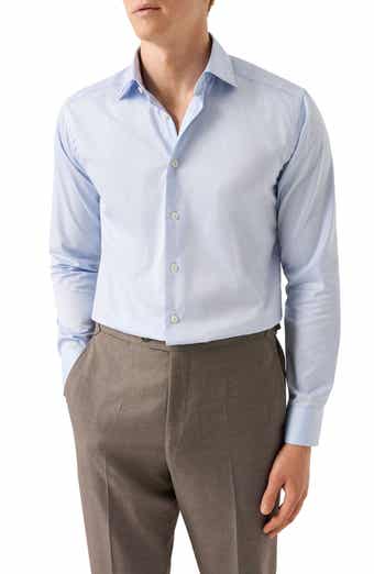 Eton Slim Fit Solid Cotton Dress Shirt