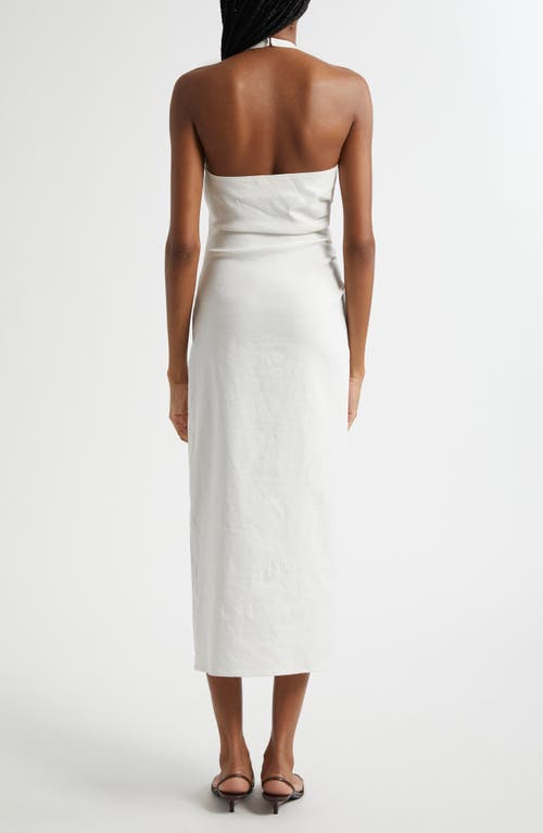 A.l.c . Sylvie Halter Neck Linen Blend Dress In White