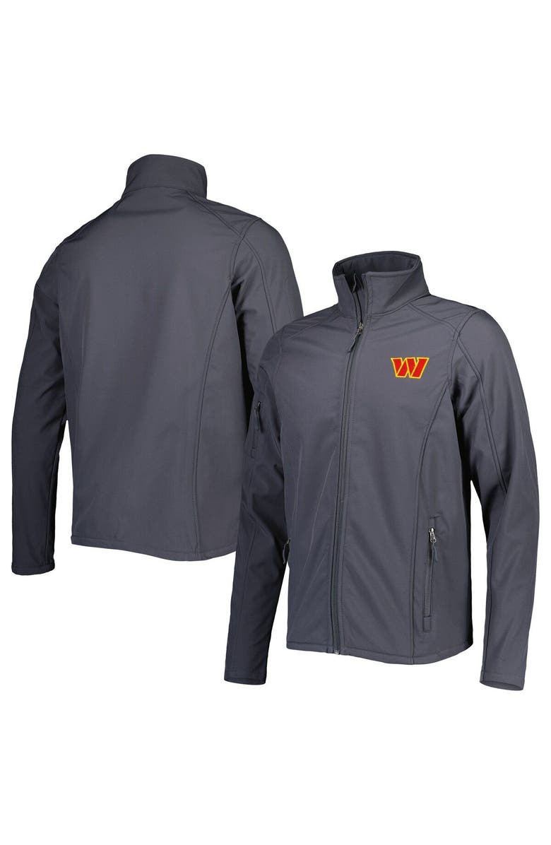 DUNBROOKE Men's Dunbrooke Charcoal Washington Commanders Sonoma Softshell Full-Zip Jacket, Main, color, Charcoal