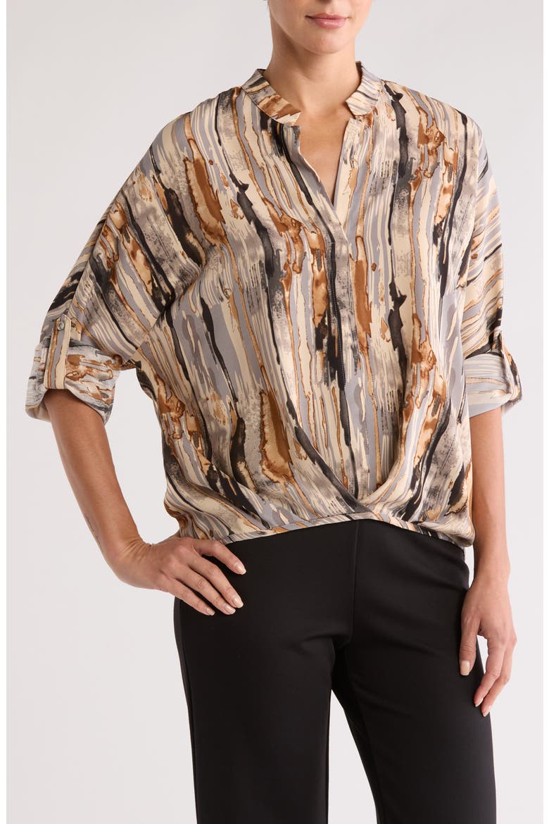 Twist Hem Top, Main, color, GREY