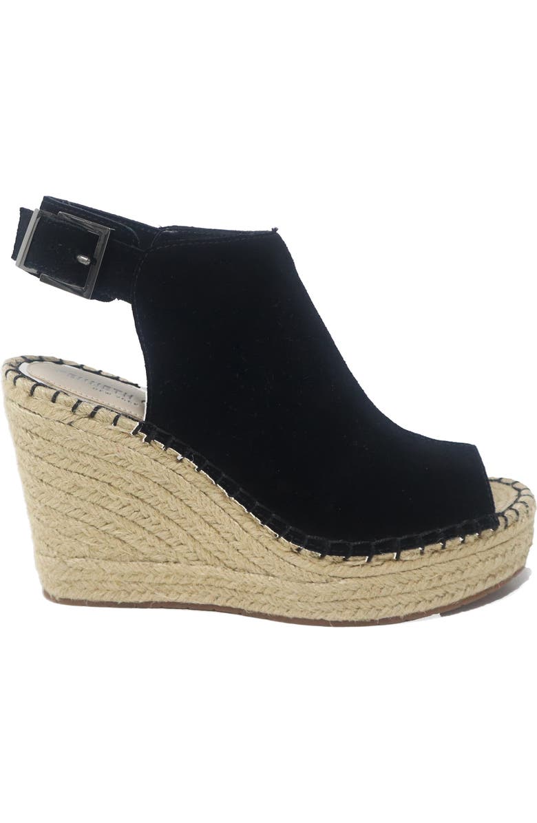 Kenneth Cole Olivia Platform Wedge Sandal, Alternate, color, Black Suede