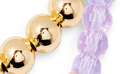 Brook & York Brook And York Makenna Set Of 2 Birthstone Beaded Stretch Bracelets In Gold