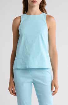 Theory Sleeveless Linen Blend Top