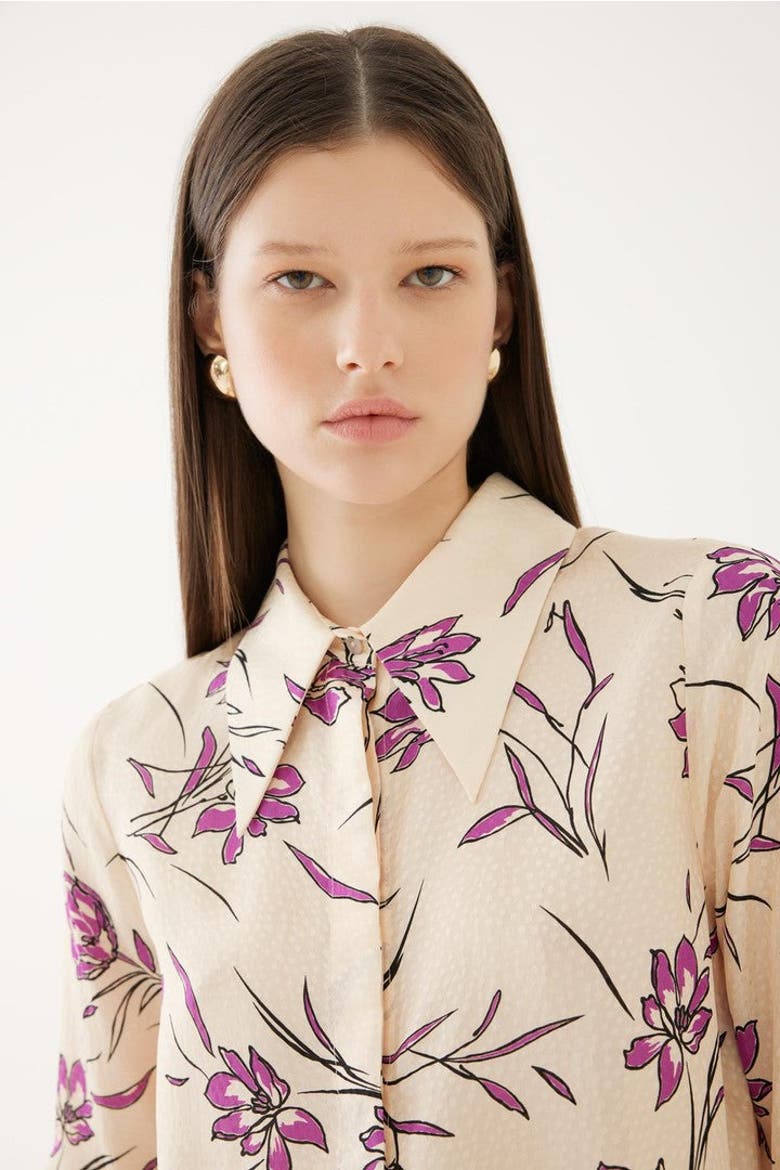 Floral Long Shirt, Alternate, color, MULTICOLOR