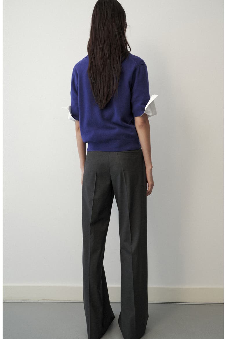 Polo Collar Wool Sweater, Alternate, color, PURPLE