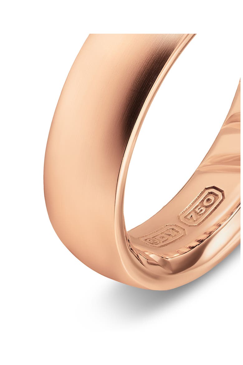 Streamline Band Ring in 18K Rose Gold, 6.2mm, Alternate, color, GOLD