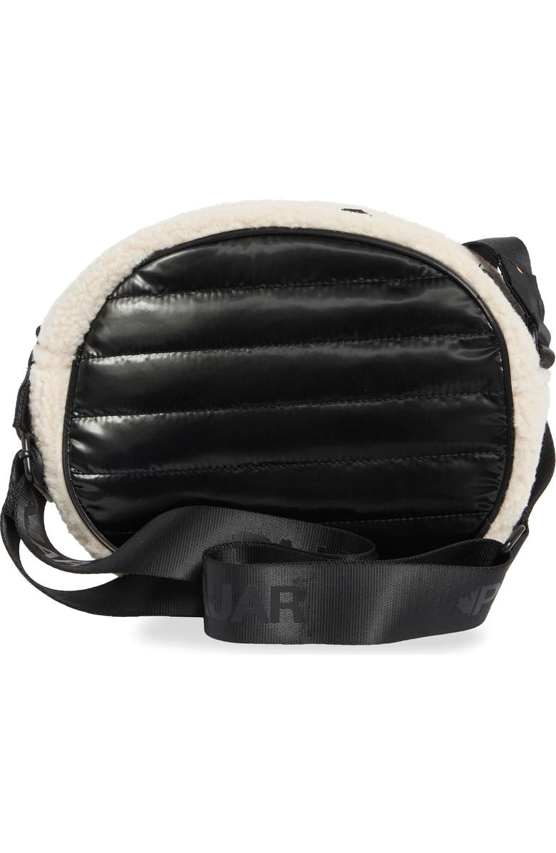 Pajar Circle Faux Shearling Crossbody Bag, Alternate, color,