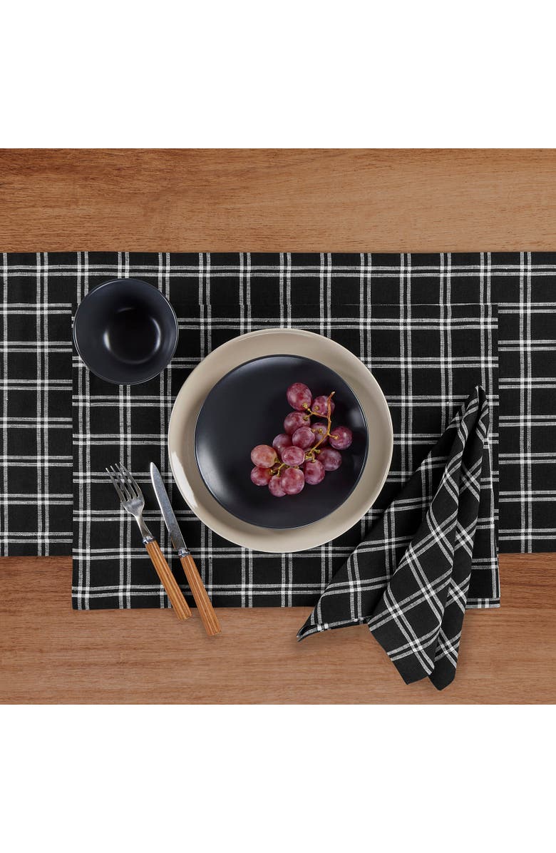 Solino Home Linen Placemats - Marseille Plaid, 14" x 19", Alternate, color, 