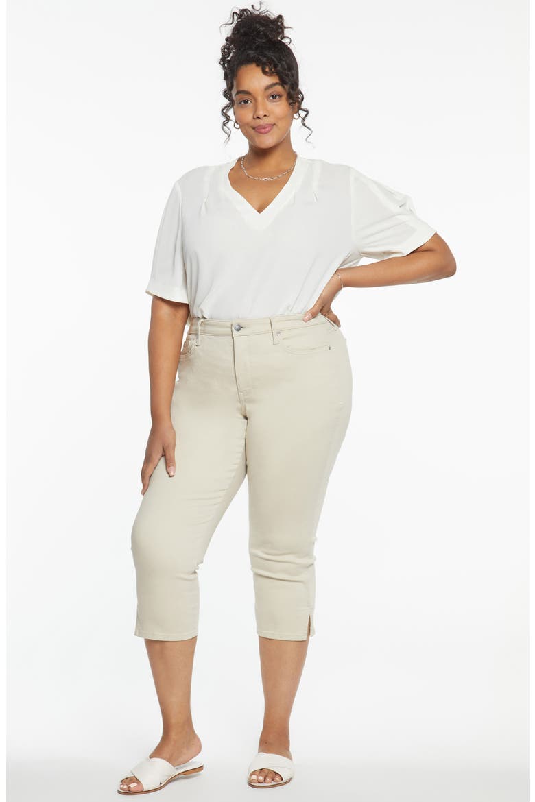 Chloe Side Slit Capri Jeans, Alternate, color, FEATHER