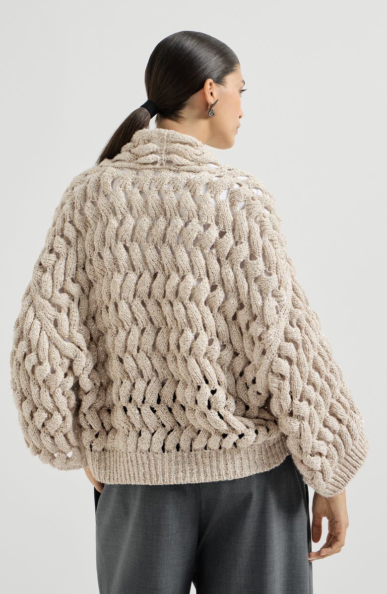 Brunello Cucinelli Dazzling waves cardigan, Alternate, color,