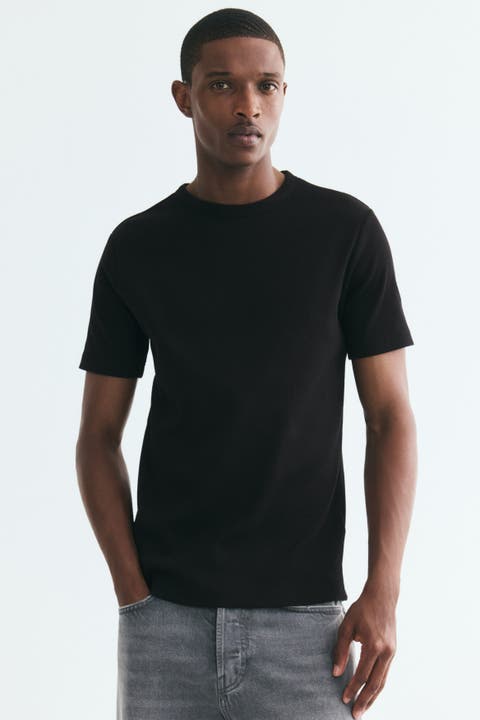 Slim-Fit Ribbed T-Shirt