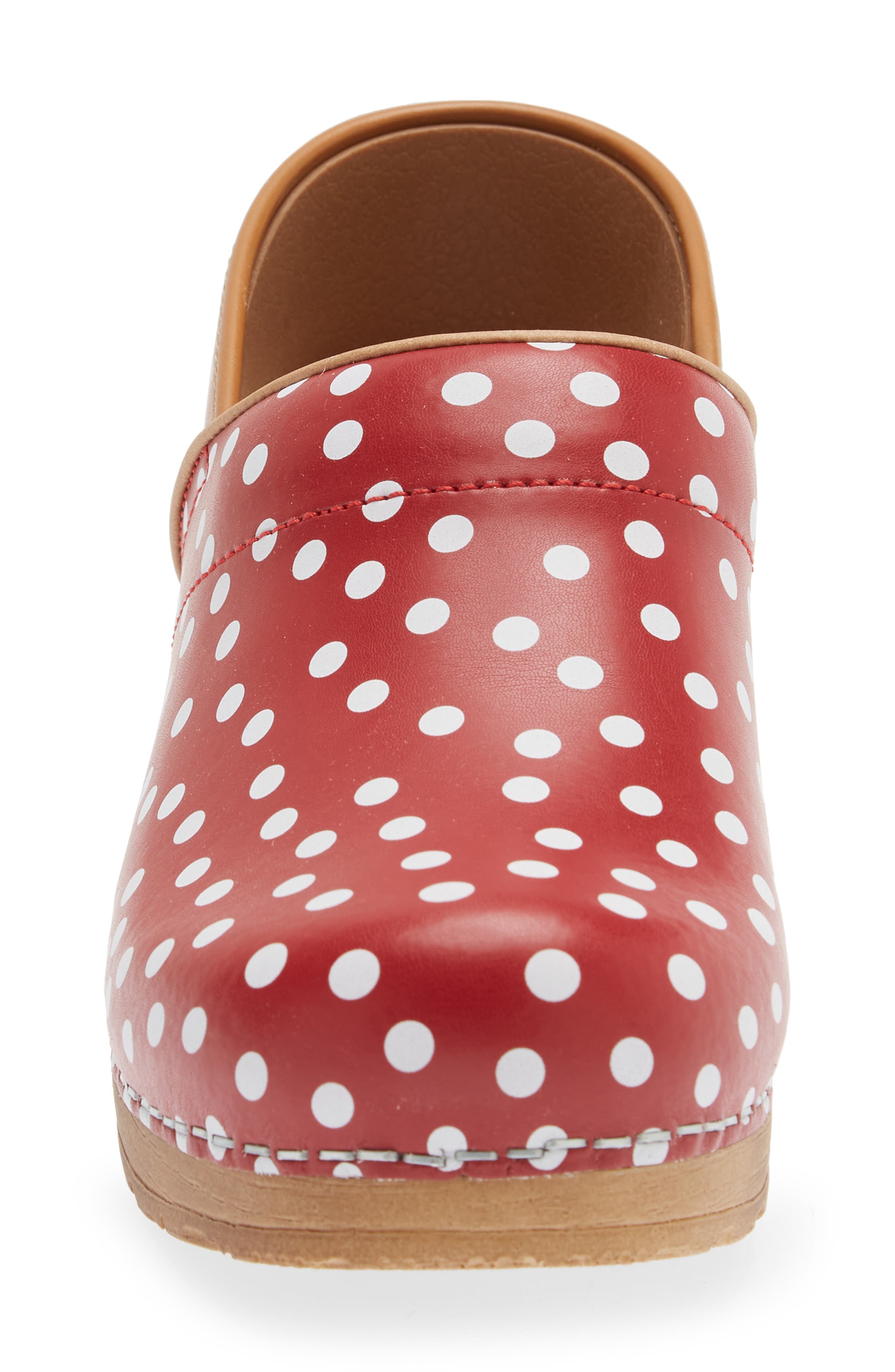 Roxbury Polka Dot Clog, Alternate, color, RED