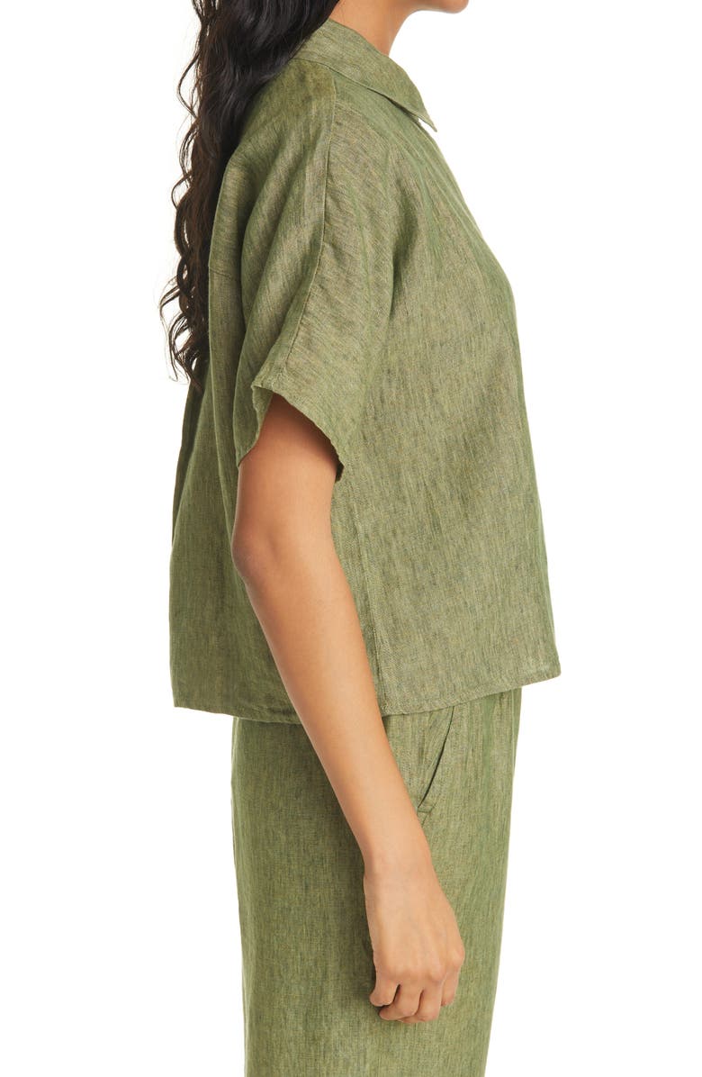 Eileen Fisher Organic Linen Shirt, Alternate, color, 