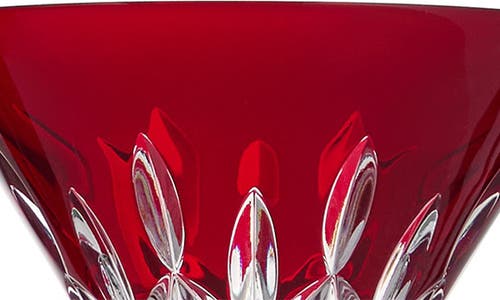 Waterford Lismore Red Set Of 2 Crystal Martini Glasses In Red