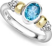 LAGOS Signature Caviar Blue Topaz Ring