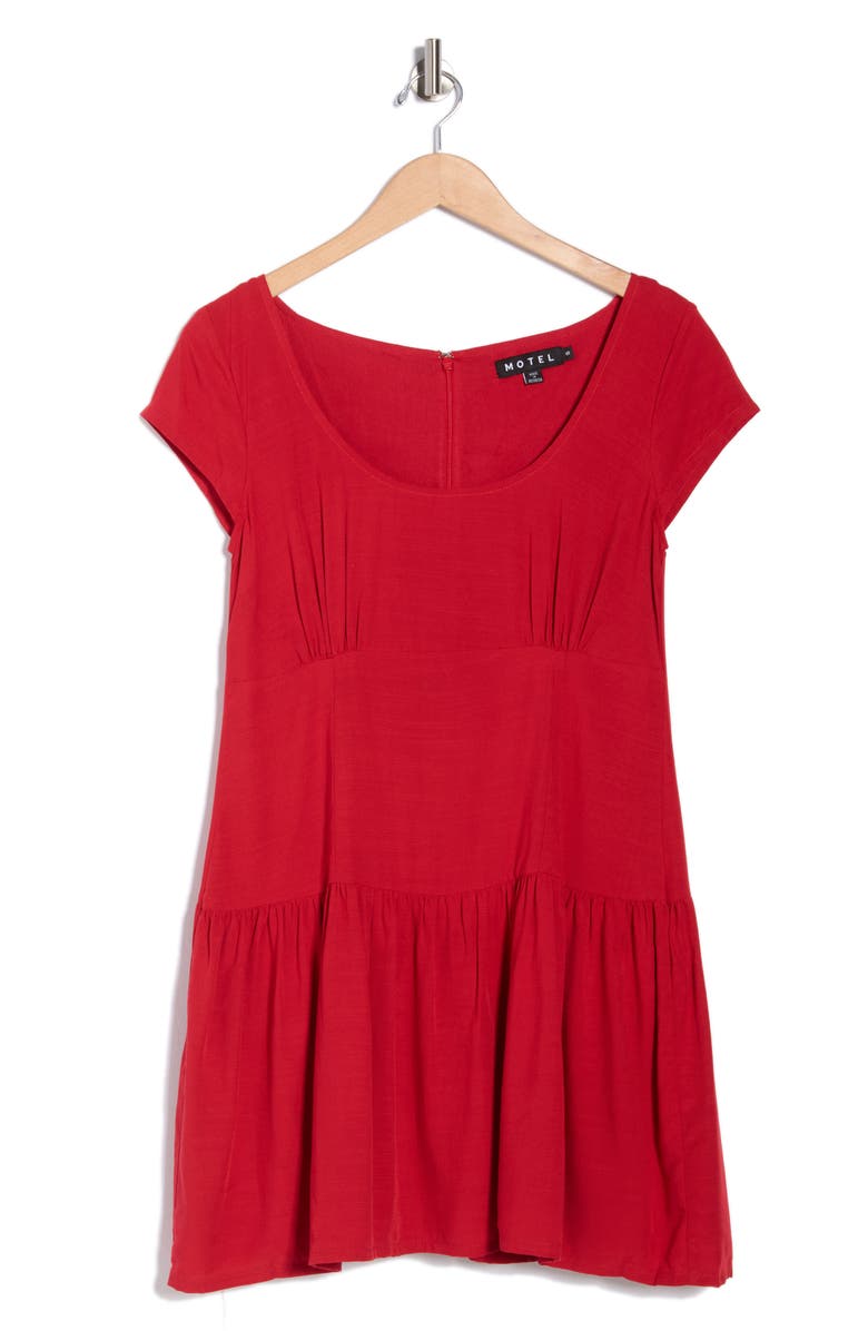 Motel Ohayo Minidress, Main, color, Adrenaline Red