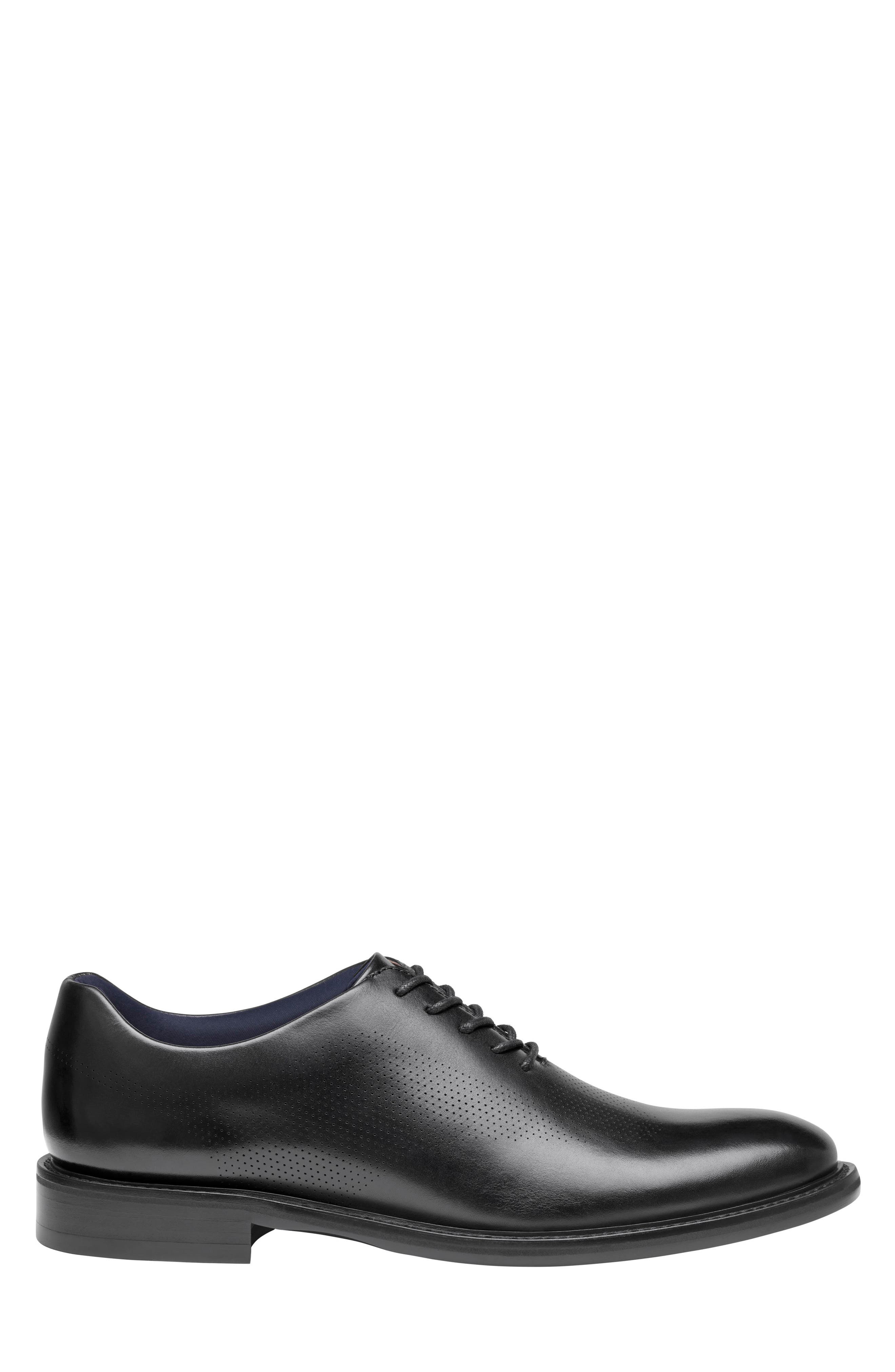 Conard 2.0 Perforated Leather Oxford, Alternate, color, BLACK FULL GRAIN