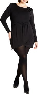 City Chic Kasey Long Sleeve Minidress
