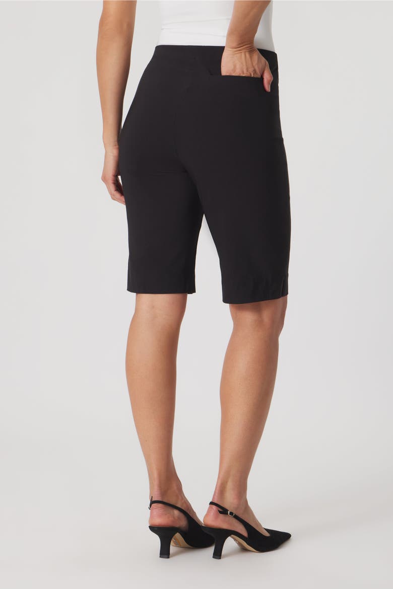 Slim Stretch Bermuda Short, Alternate, color, Black
