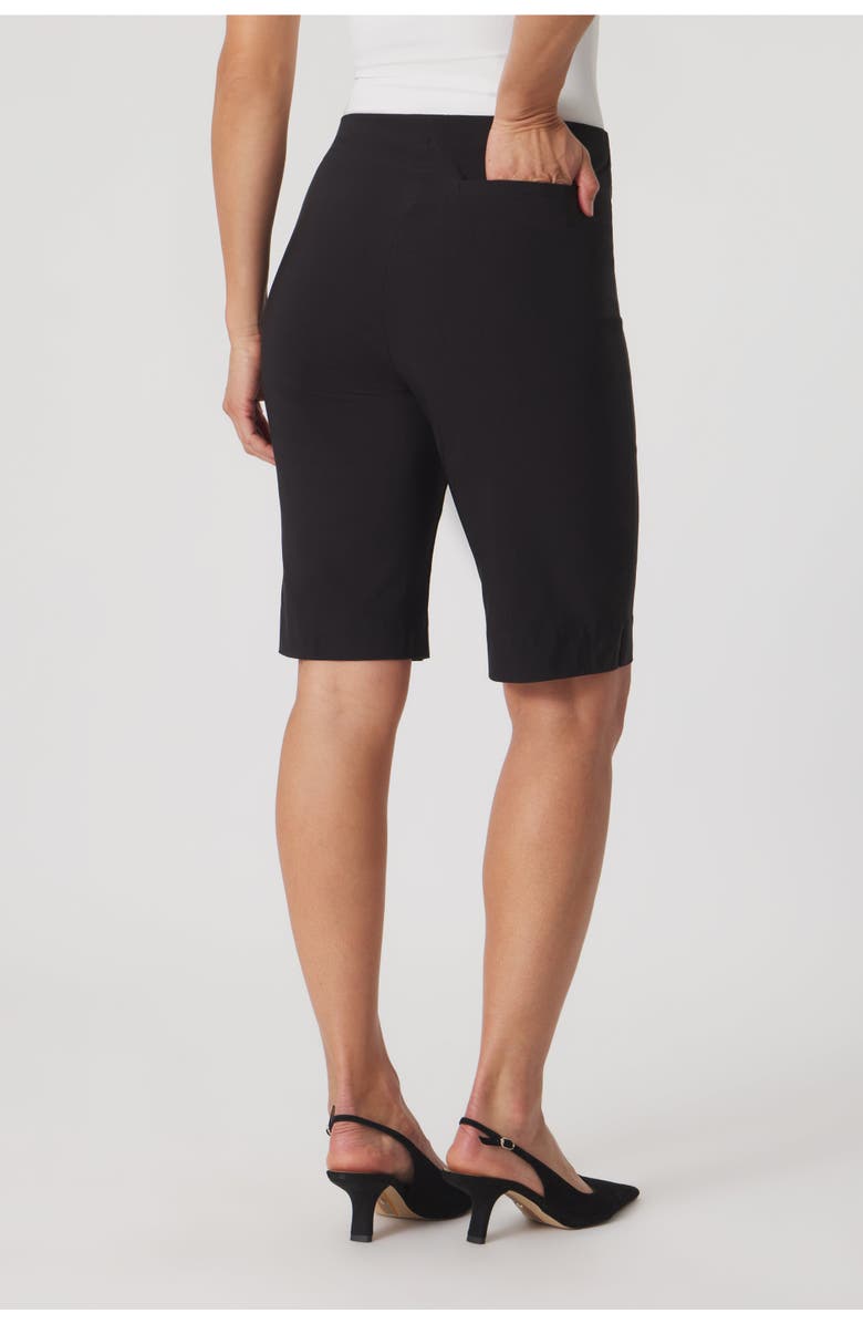 Franne Golde All-Season Slim Stretch Bermuda Short, Alternate, color, Black