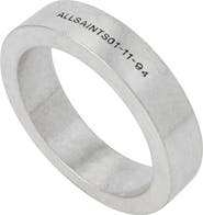 AllSaints Men's Logo Engraved Band Ring