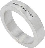 AllSaints Men's Logo Engraved Band Ring