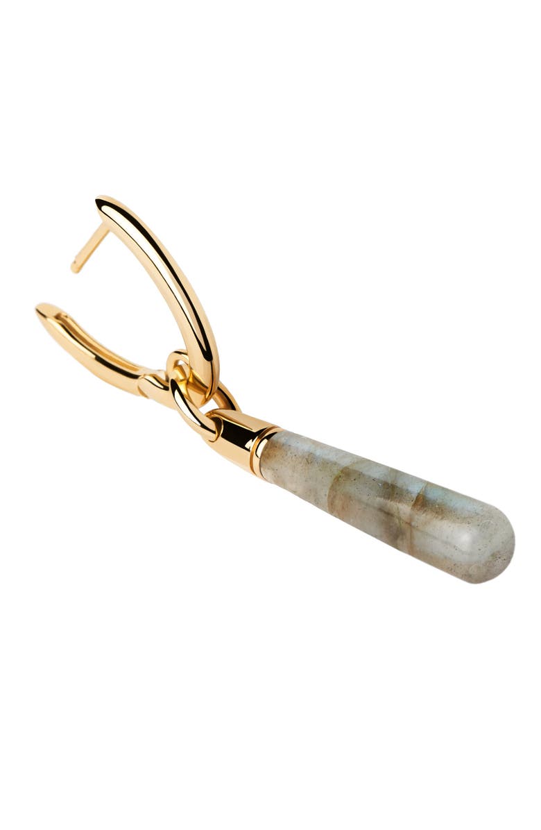 PDPAOLA Large Jupiter Single Hoop, Alternate, color, Labradorite