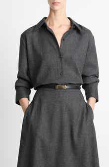 Tweed Button-Up Shirt