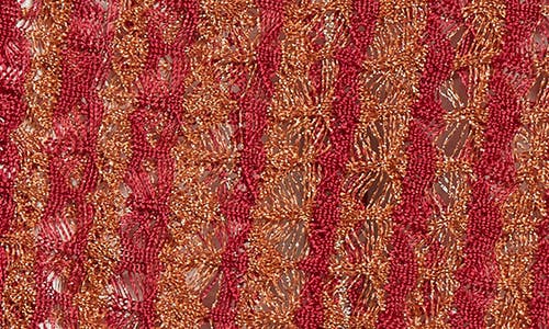 Missoni Open Knit Fringe Cover-up Pareo In Red Multi