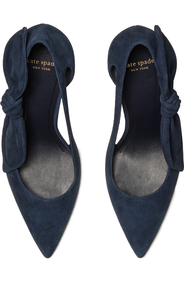 Kate Spade New York bunnie pointed toe pump, Alternate, color, Captain Navy