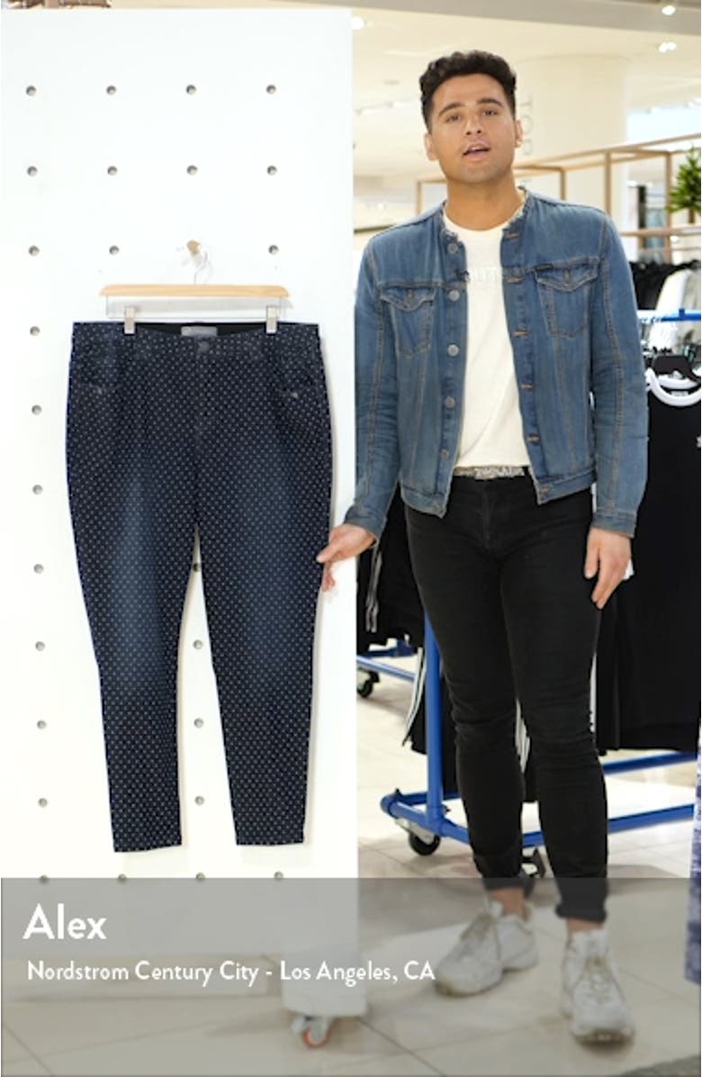 Ab-Solution Dot Pattern Ankle Skinny Jeans, sales video thumbnail