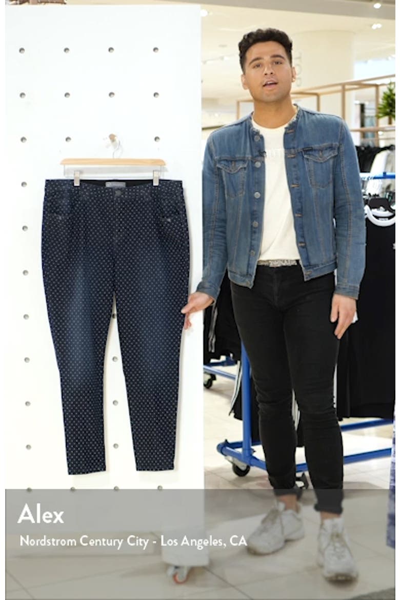 Ab-Solution Dot Pattern Ankle Skinny Jeans (Nordstrom Exclusive) video