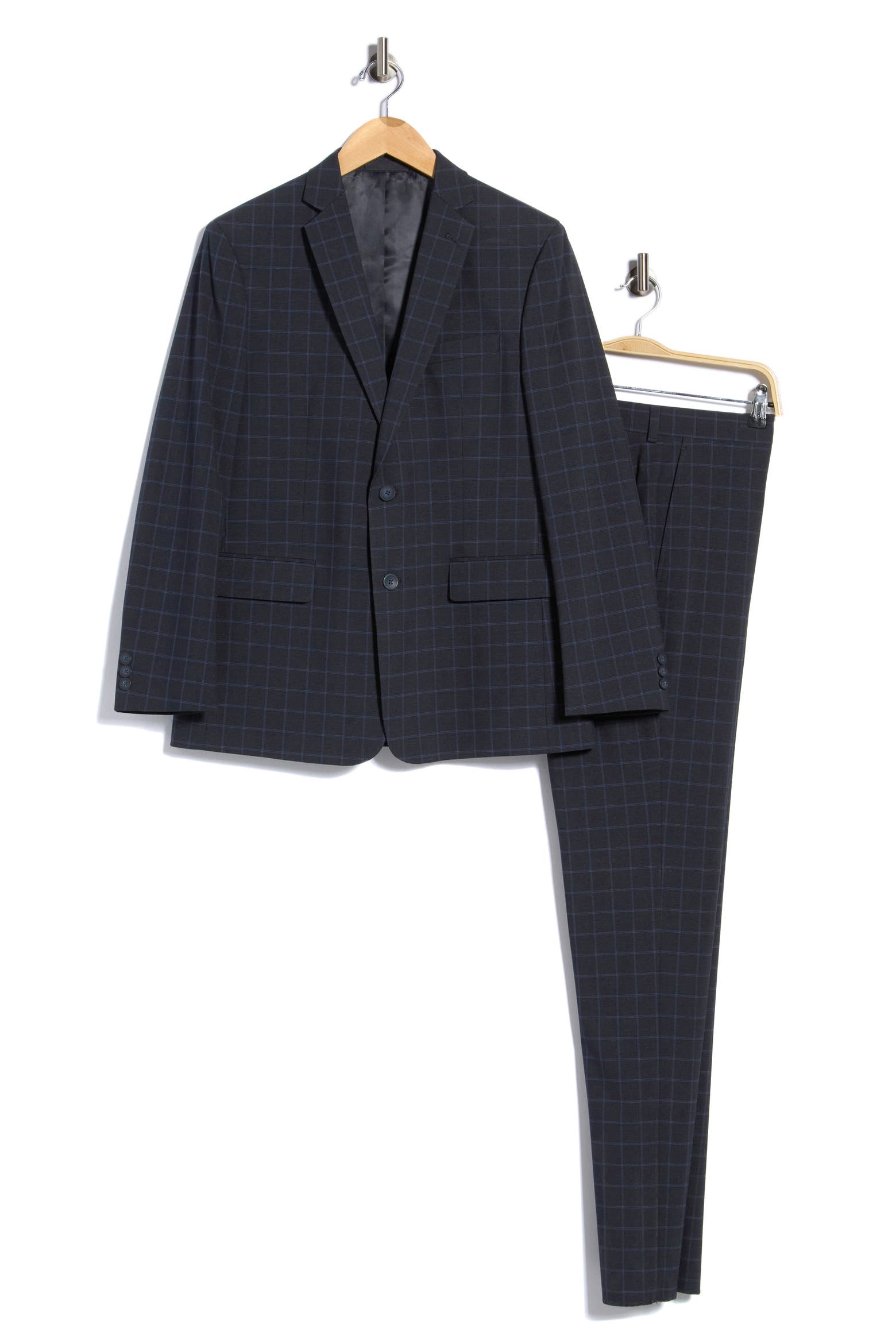 Andy Clean Andrew Marc Kids' Windowpane Two-Button Suit | Nordstromrack