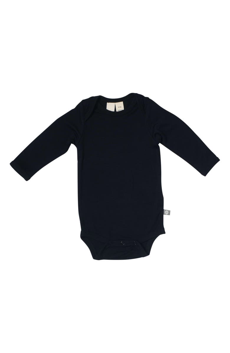 Kyte BABY Long Sleeve Bodysuit, Main, color, Midnight
