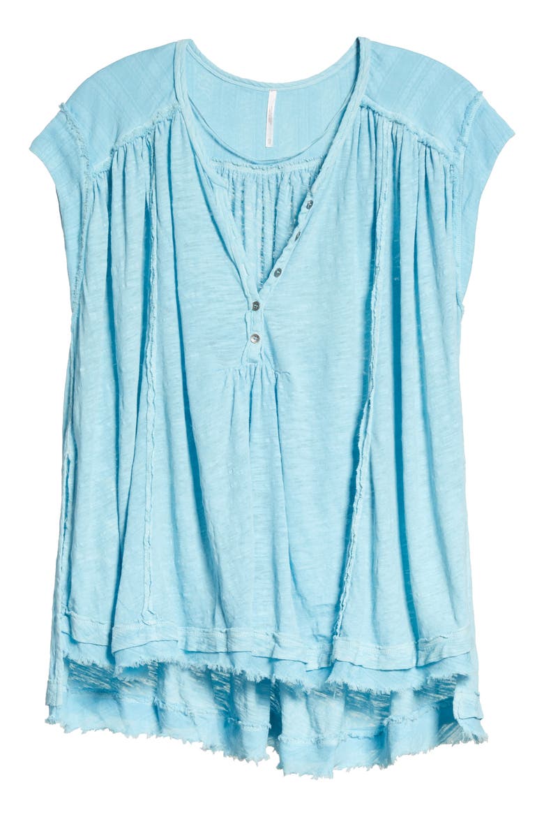 We the Free by Free People Aster Henley Top, Alternate, color, BLUE GREEN