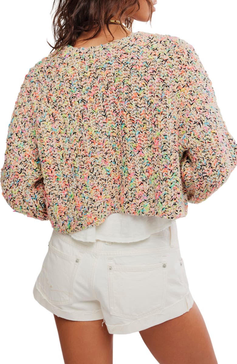 Free People Flea Market Crop Cardigan, Alternate, color, 