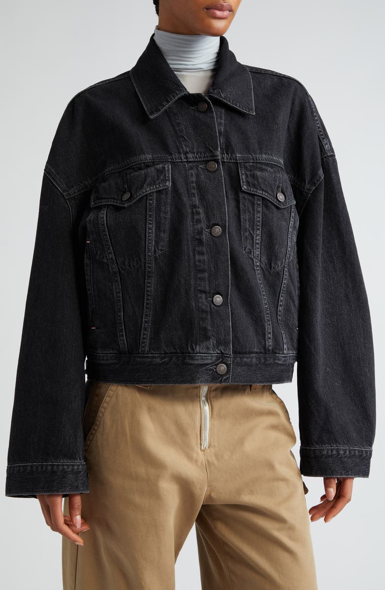 Acne Studios Morris Relaxed Fit Oversize Denim Jacket, Alternate, color, 