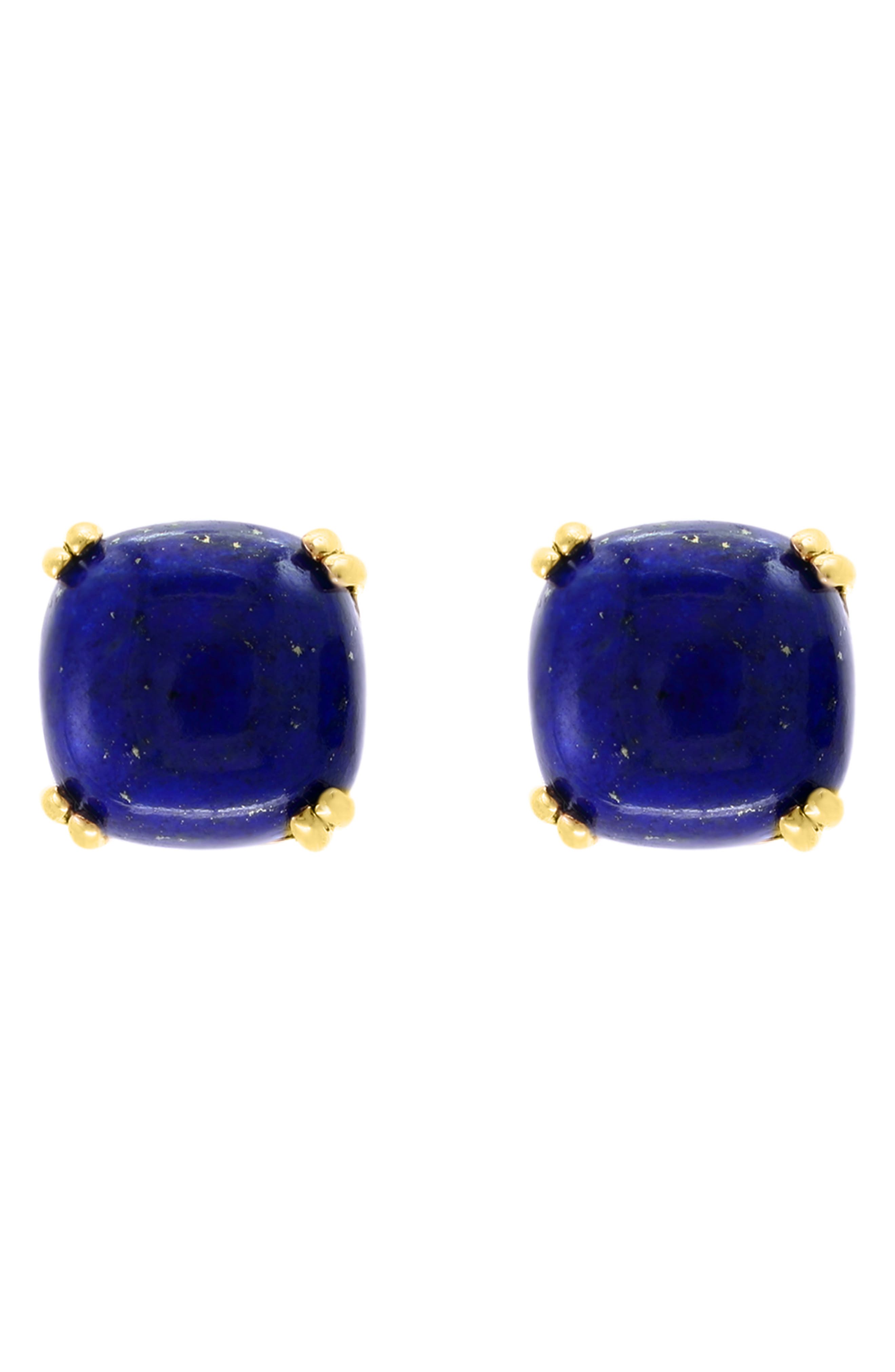 Lapis Lazuli Stud Earrings