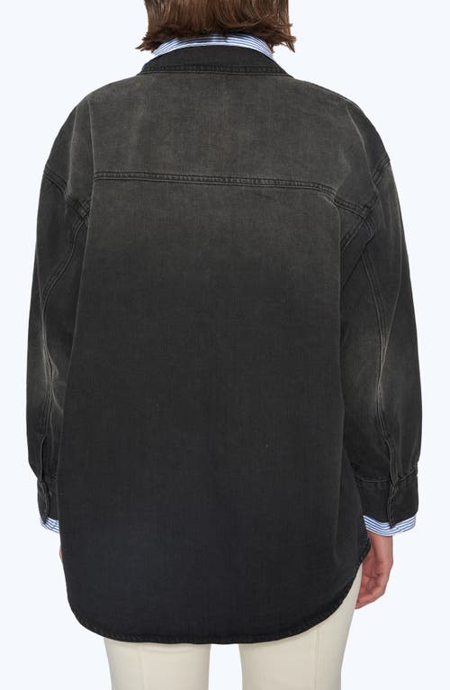 Bayeas Oversize Denim Shirt Jacket In Black